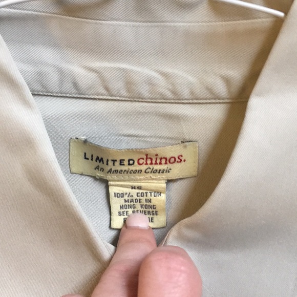 Beige button down. - Picture 2 of 2